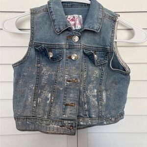 Justice Light Blue Denim Vest for Kids